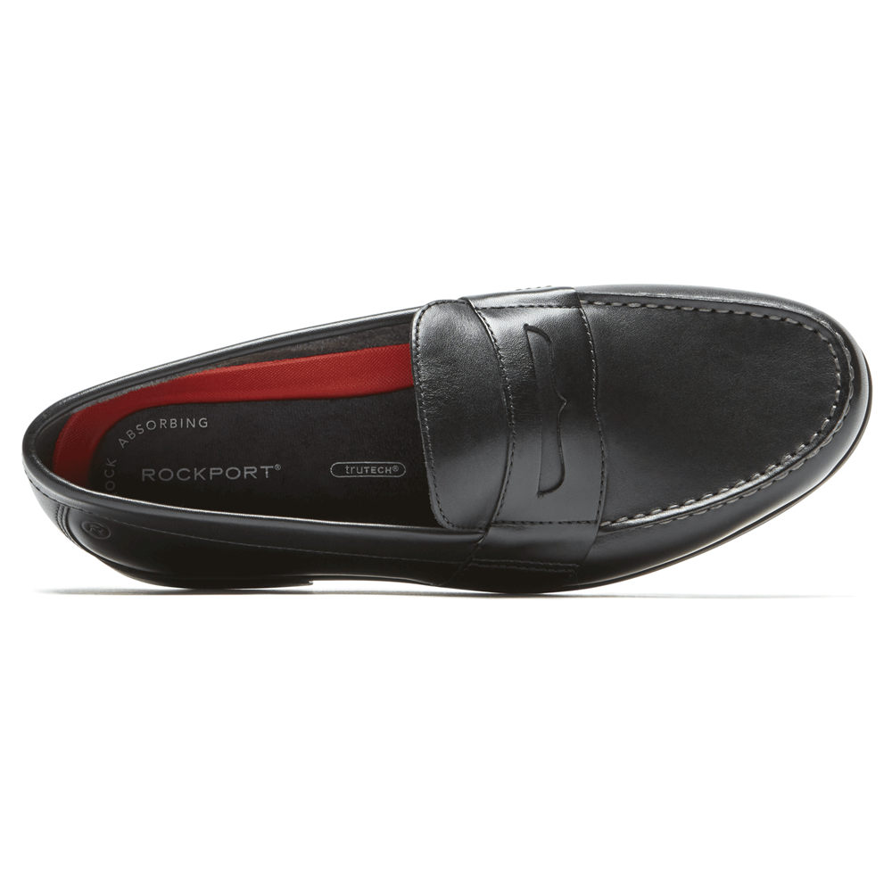 Rockport Mens Loafers Black - Classic Lite 2 Penny - UK 875-AICBSU